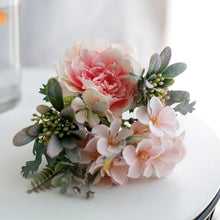 Load image into Gallery viewer, Mini Artificial Peony Silk Flowers Bouquet Fake Camellia Flores for Wedding Bride Fake Holding Flowers Bouquet Party Home Decor
